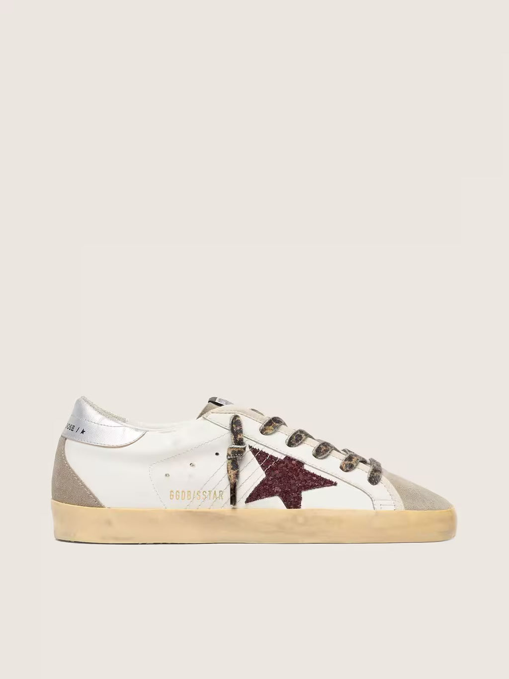 Golden goose bordeaux stars + lacets léopard